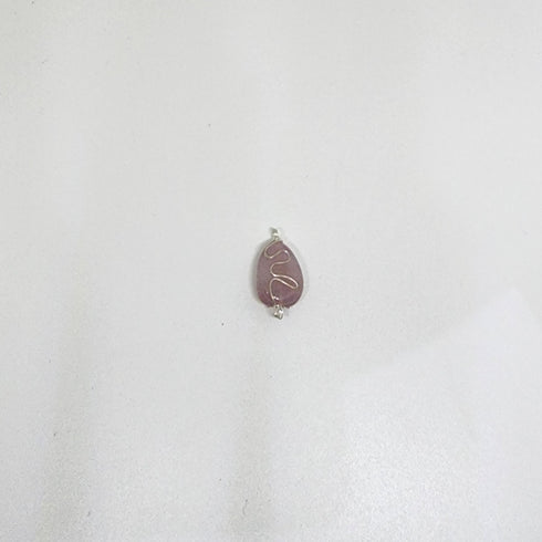 Pink Colour Glass Stone Pendants